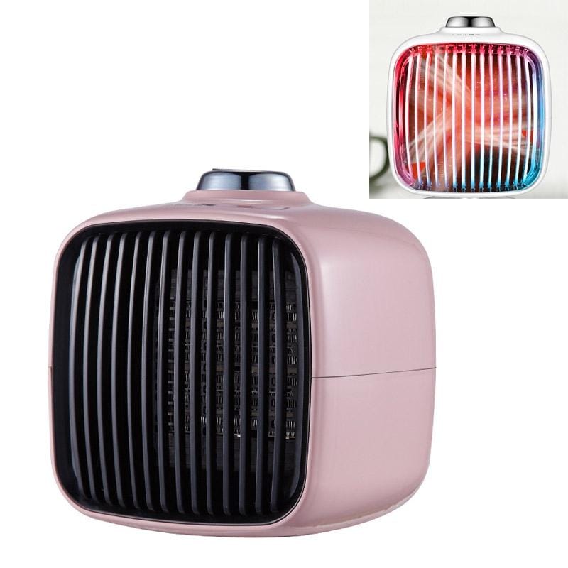 Home Dormitory Mini Desktop Portable Heater CN Plug (Pink)
