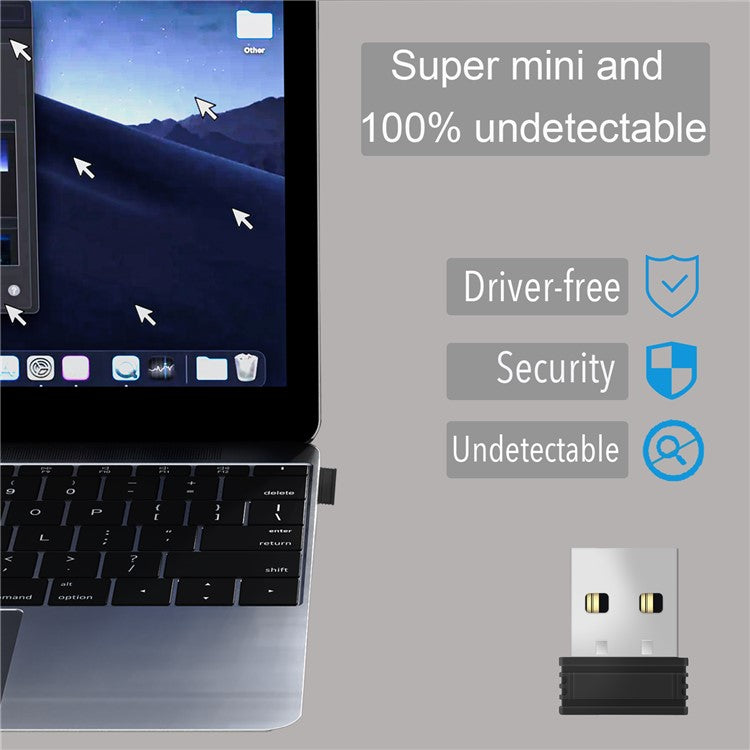 USB Mouse Jiggler Portable Mini Mouse Mover, Driver-Free for Computers, Laptops