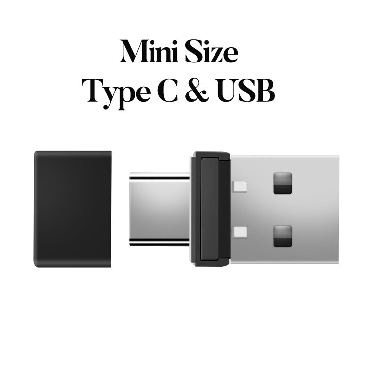2-in-1 USB / Type-C Mouse Jiggler Portable Mini Mouse Mover, Driver-Free for Computers, Laptops