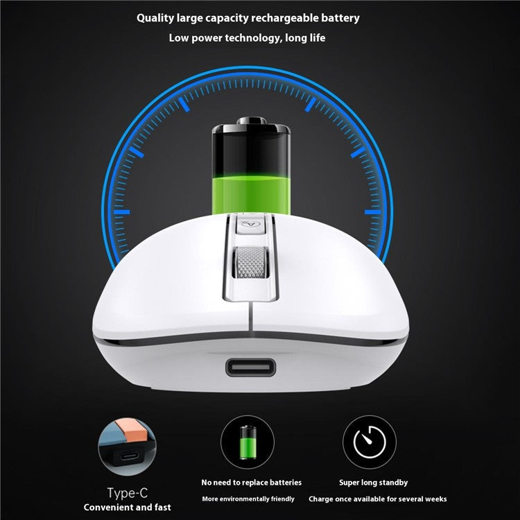 V12 AI Smart Voice Wireless Mouse Real Time Translation Bluetooth Mouse (International Edition) - White