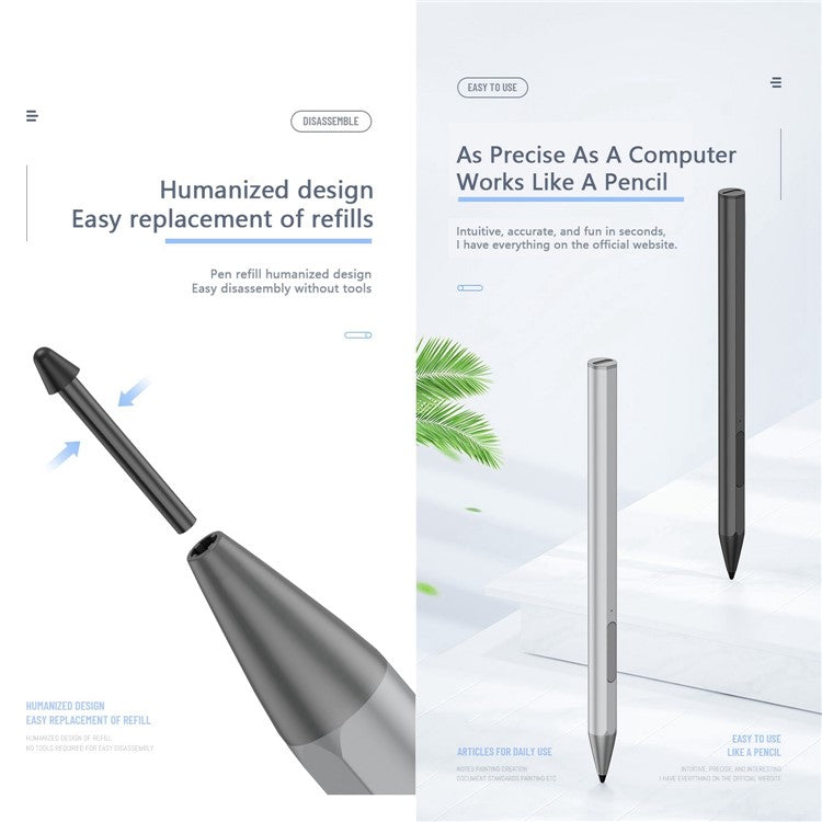 WR18 Micro USB Charging Port Laptop Stylus Pen Tilt Sensitivity 4096 Pressure Level Palm Rejection Capacitive Pen