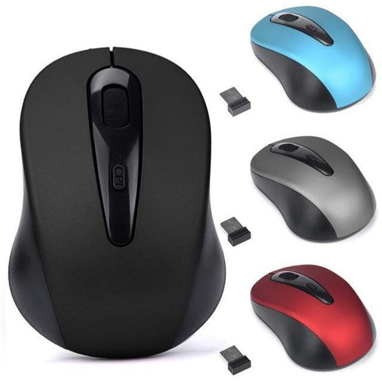 2.4G Wireless Mouse Mute Home Office Computer Laptop Mice with 3 Adjustable DPI - Silver / Grey