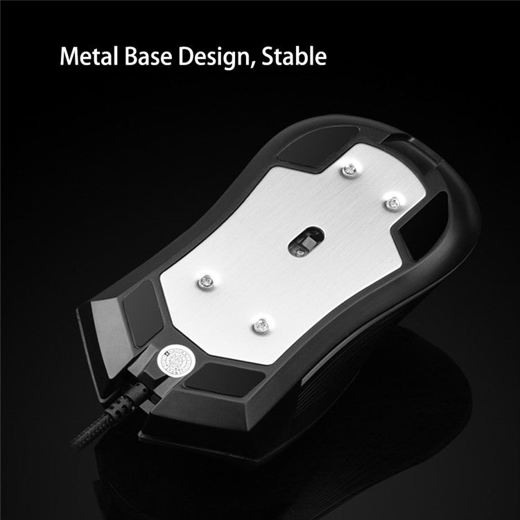 DWN DM6809 Hollow Honeycomb Wired Gaming Office Mouse 3200 DPI Computer Laptop Mice with RGB Light
