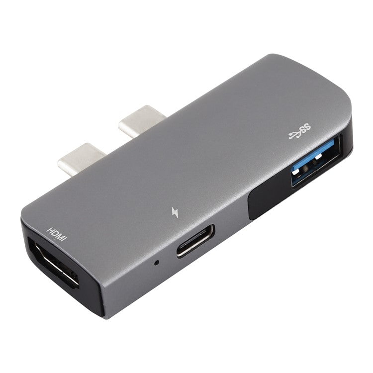 Double Type-C to PD+USB3.0+HDMI Multi-functional USB Hub Docking Station