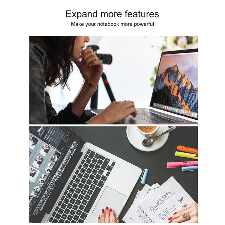 Double Type-C to PD+USB3.0+HDMI Multi-functional USB Hub Docking Station