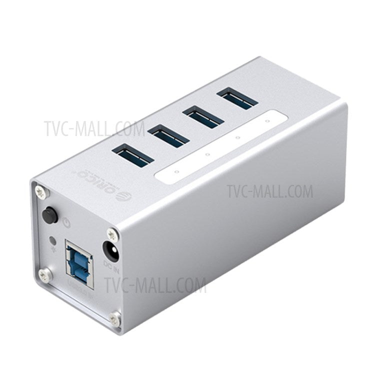 ORICO A3H4-SV Aluminum Alloy 4 Port USB3.0 HUB - Silver/AU Plug