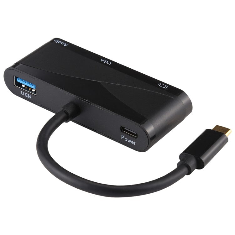 V83 Type-C to 4K HDMI + VGA + 3.5mm Audio + USB Multi-function Adapter
