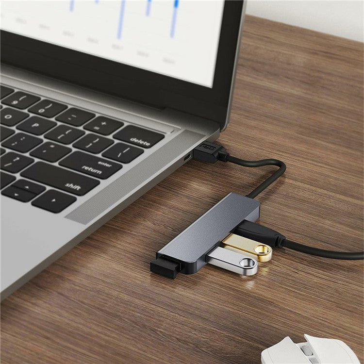 2013U 4-in-1 USB 3.0 Hub 1x USB 3.0 + 3x USB 2.0 Docking Station 4-port Expansion Adapter