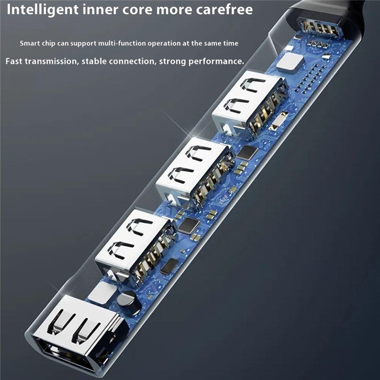 DUDAO A16T 4-Port USB Hub Aluminum Alloy Docking Station, 3x USB 2.0 + 1x USB 3.0 Ports - USB Port