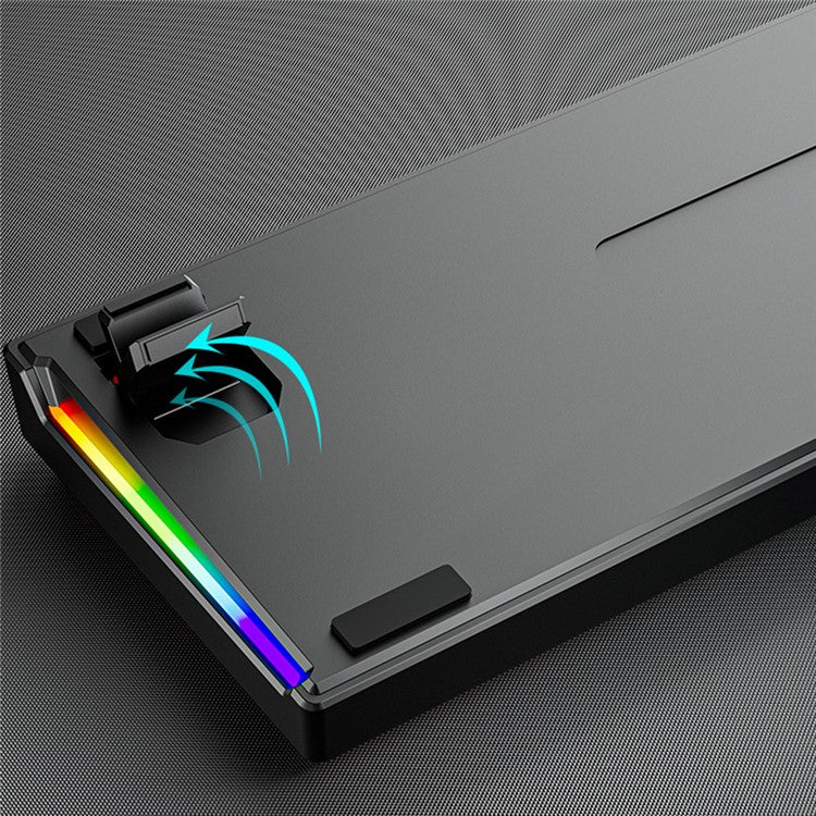 Y-FRUITFUL K33 61 Keys Type C Hot Swappable Mechanical Gaming Keyboard with RGB Light - Blue