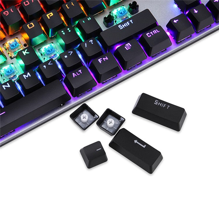 Y-FRUITFUL K137 Wired Mechanical Keyboard 104 Keys RGB Backlit Blue / Red Switch Gaming Keyboard - Black