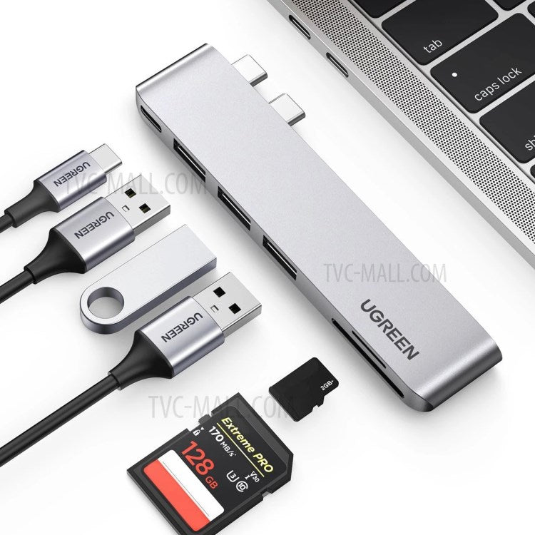 UGREEN 60560 USB-C Hub Splitter Adapter Thunderbolt 3 Dock Card Reader for MacBook Pro/Air