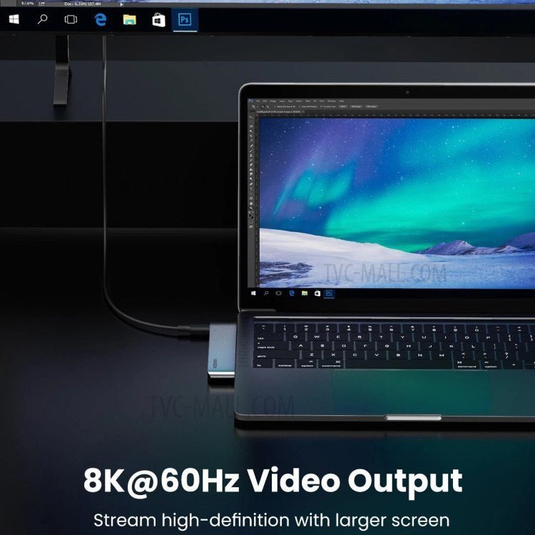 UGREEN 60560 USB-C Hub Splitter Adapter Thunderbolt 3 Dock Card Reader for MacBook Pro/Air
