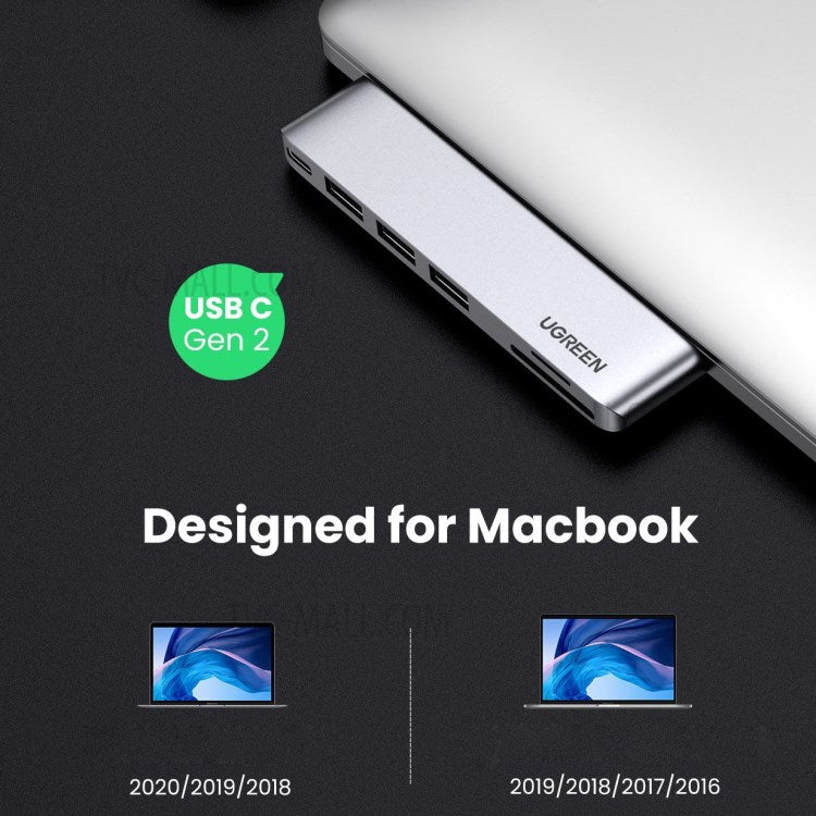 UGREEN 60560 USB-C Hub Splitter Adapter Thunderbolt 3 Dock Card Reader for MacBook Pro/Air