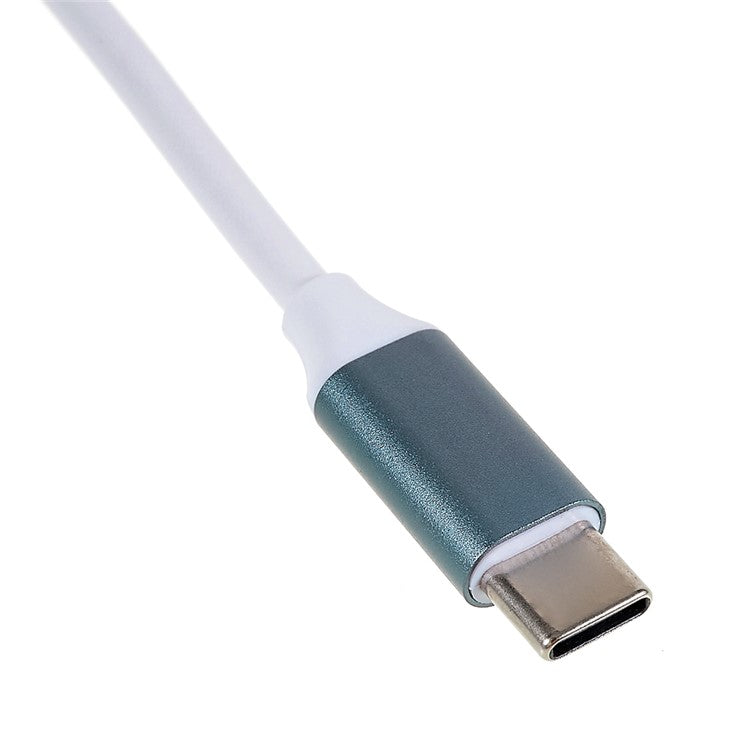 USB-C 5-in-1 Hub Splitter 3 x USB3.0 5Gbps High Speed TF SD Card Reader Adapter - Blue