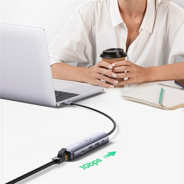 UGREEN USB C Hub Type C 3.1 to 4K HD RJ45 PD Converter USB 3.0 Adapter for MacBook Air Pro 2020 PC Support 5Gbps Data Transmission