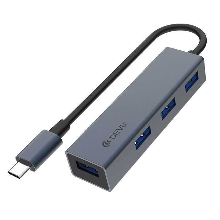 DEVIA Type-C Hub USB-C 3.1 Adapter to 4 x USB 3.0 for Laptop Computer