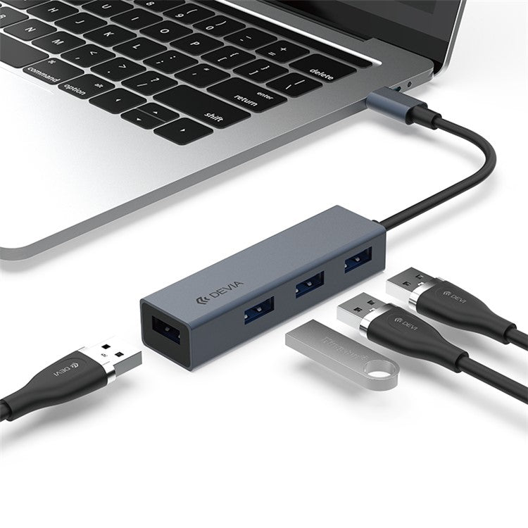 DEVIA Type-C Hub USB-C 3.1 Adapter to 4 x USB 3.0 for Laptop Computer