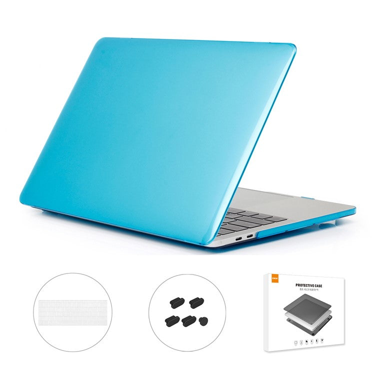 ENKAY Matte PC Case + Keyboard Protector + Anti-Dust Plugs for MacBook Pro 13 inch (2016-2017) A1708 (US Version) - Baby Blue
