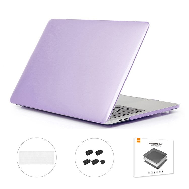 ENKAY PC Case + Keyboard Protector + Anti-Dust Plugs for MacBook Pro 13 inch (2016-2017) A1708 (EU Version) - Purple