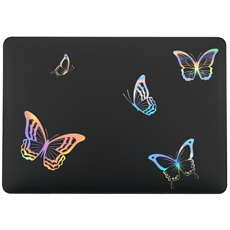 For Macbook Air 15 inch (2025) / (2024) / (2023) A2941 (EU Version) / A3114 Case Cold Stamping Laptops PC Hard Shell - LT-4 Clear Black