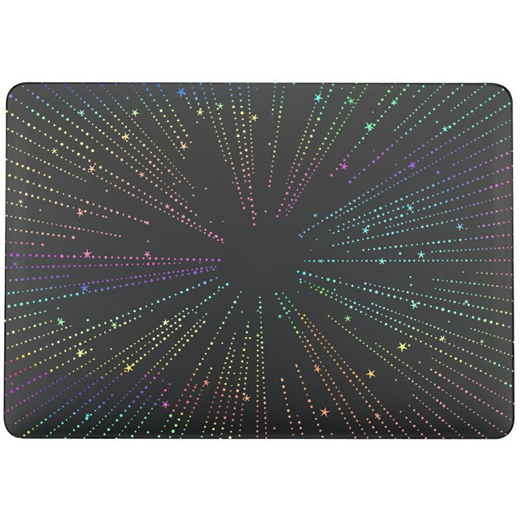 For MacBook Air 13 inch (2025) / (2024) / (2022) Case Cold Stamping Laptops PC Hard Shell - LT-11 Clear Black