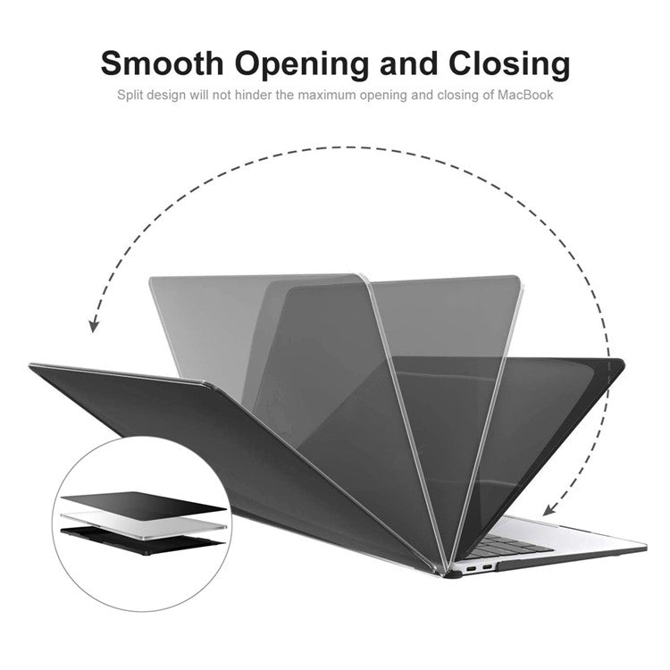 ENKAY HAT PRINCE Shock-Resistant Matte PC Front and Back Protective Shell for MacBook Pro 14 inch (2024) (2023) (2021) A2442 - Dark Blue