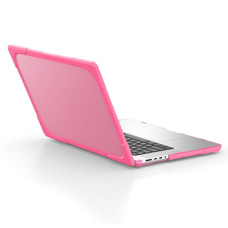 For MacBook Pro 16 inch (2024) (2023) (2021) A2485 / A2780 / A2991 (M1 / M2 / M3) Hard PC + TPU Laptop Case Notebook Cover - Rose