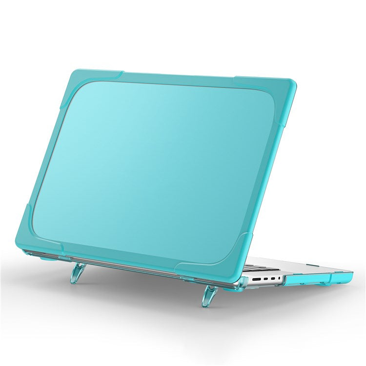 For MacBook Pro 16 inch (2024) (2023) (2021) A2485 / A2780 / A2991 (M1 / M2 / M3) Hard PC + TPU Laptop Case Notebook Cover - Baby Blue