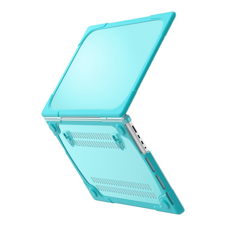 For MacBook Pro 16 inch (2024) (2023) (2021) A2485 / A2780 / A2991 (M1 / M2 / M3) Hard PC + TPU Laptop Case Notebook Cover - Baby Blue