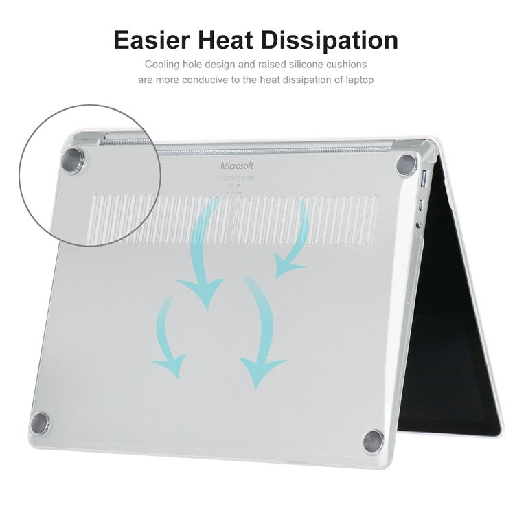 ENKAY HAT PRINCE PC Laptop Case for Microsoft Surface Laptop 3 / 4 / 5 13.5 (1769 / 1867 / 1958 / 1950) Anti-drop Notebook Cover Metal Keyboard Version - Black