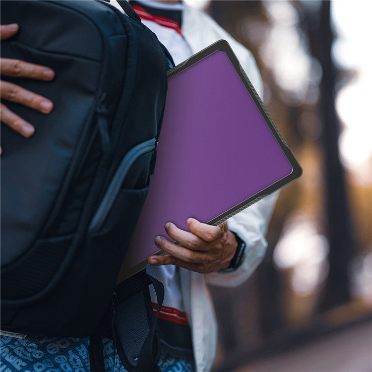 For MacBook Pro 14 inch (2024) (2021) A2442 / 14 inch (2023) A2779  / A2918 / A2992 (M1 / M2 / M3) PC+TPU Laptop Case - Transparent Purple