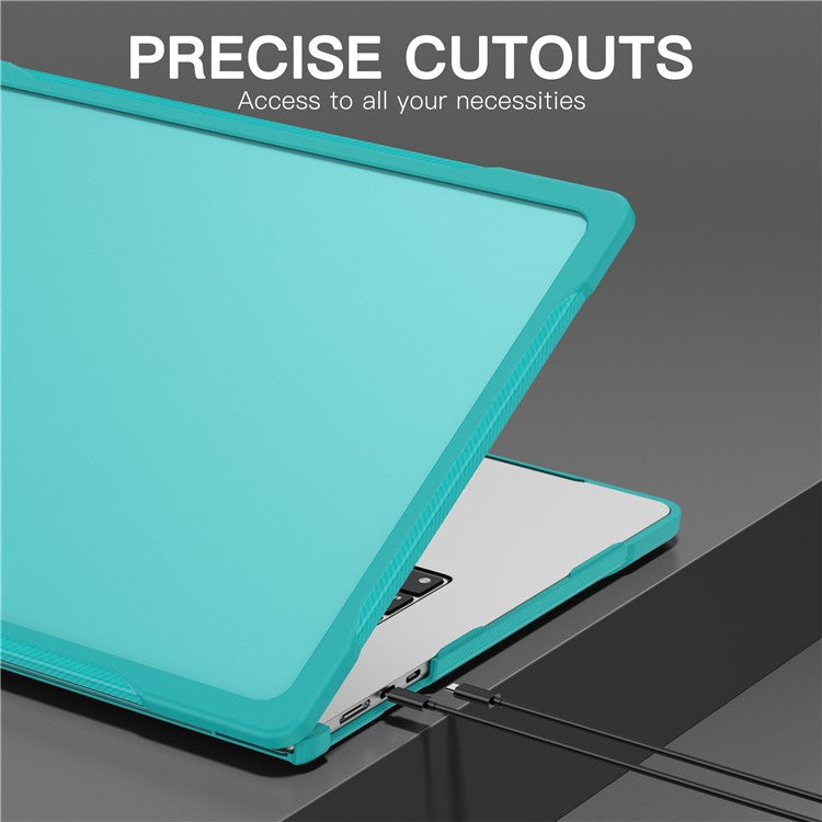 For Macbook Air 15 inch (2025) / (2024) A3114 M3 / (2023) M2 A2941 Sailor Series Laptop Case PC+TPU Anti-Scratch Notebook Cover - Baby Blue