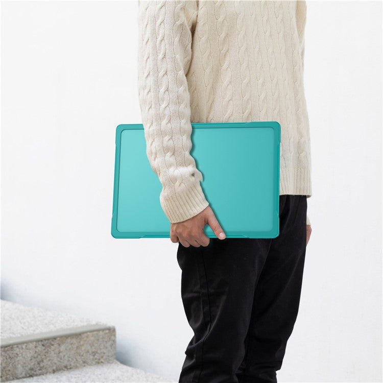 For Macbook Air 15 inch (2025) / (2024) A3114 M3 / (2023) M2 A2941 Sailor Series Laptop Case PC+TPU Anti-Scratch Notebook Cover - Baby Blue