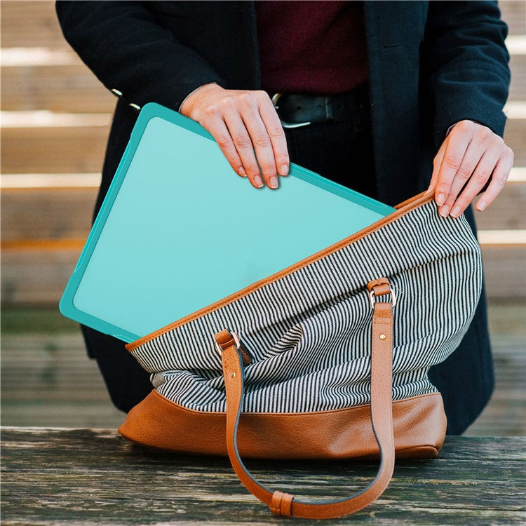 For Macbook Air 15 inch (2025) / (2024) A3114 M3 / (2023) M2 A2941 Sailor Series Laptop Case PC+TPU Anti-Scratch Notebook Cover - Baby Blue