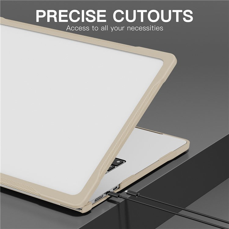 For Macbook Air 15 inch (2025) / (2024) A3114 M3 / (2023) M2 A2941 Sailor Series Laptop Case PC+TPU Anti-Scratch Notebook Cover - Khaki