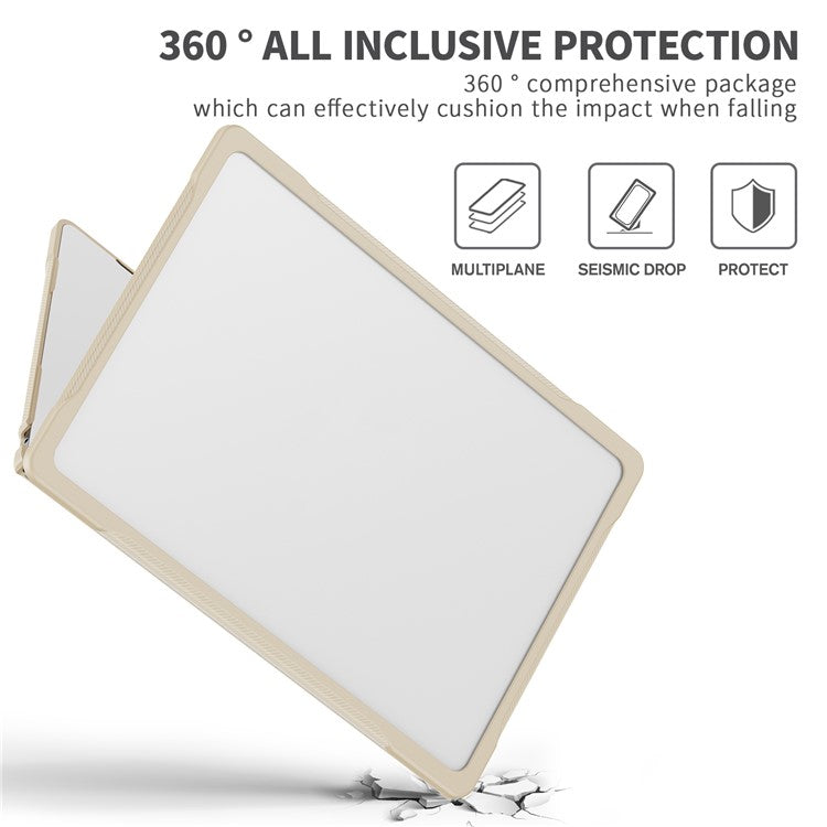 For Macbook Air 15 inch (2025) / (2024) A3114 M3 / (2023) M2 A2941 Sailor Series Laptop Case PC+TPU Anti-Scratch Notebook Cover - Khaki