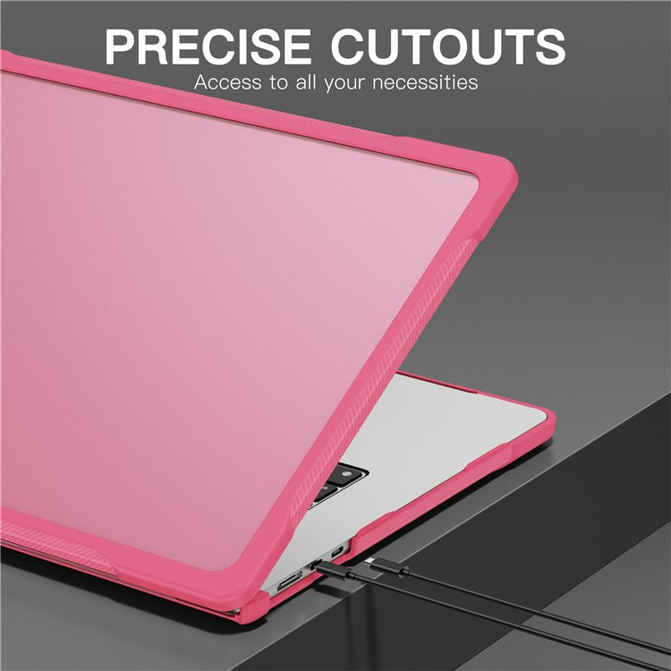 For Macbook Air 15 inch (2025) / (2024) A3114 M3 / (2023) M2 A2941 Sailor Series Laptop Case PC+TPU Anti-Scratch Notebook Cover - Rose