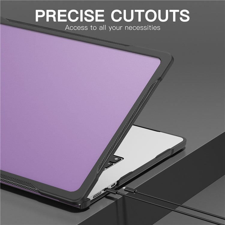 For Macbook Air 15 inch (2025) / (2024) A3114 M3 / (2023) M2 A2941 Sailor Series Laptop Case PC+TPU Anti-Scratch Notebook Cover - Transparent Purple