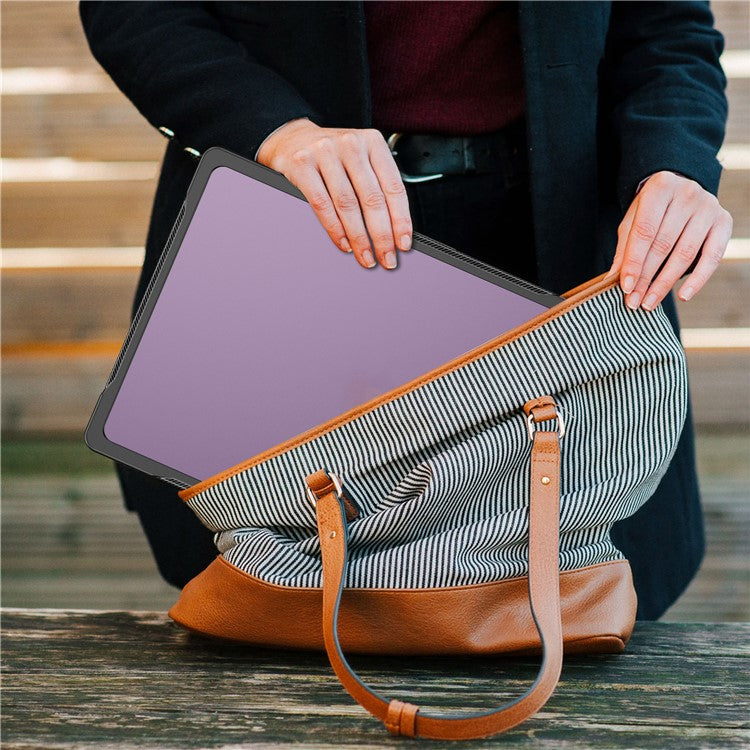 For Macbook Air 15 inch (2025) / (2024) A3114 M3 / (2023) M2 A2941 Sailor Series Laptop Case PC+TPU Anti-Scratch Notebook Cover - Transparent Purple