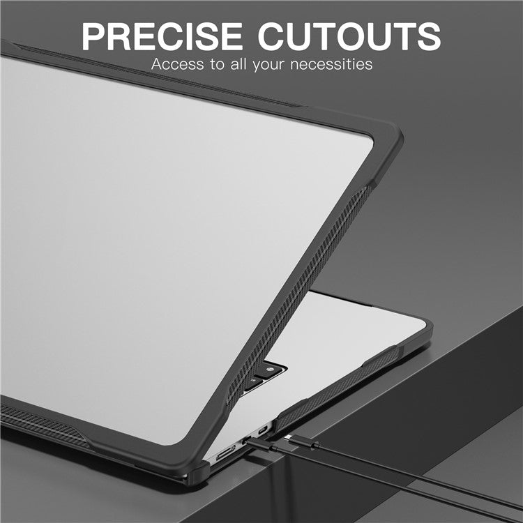 For Macbook Air 15 inch (2025) / (2024) A3114 M3 / (2023) M2 A2941 Sailor Series Laptop Case PC+TPU Anti-Scratch Notebook Cover - Transparent