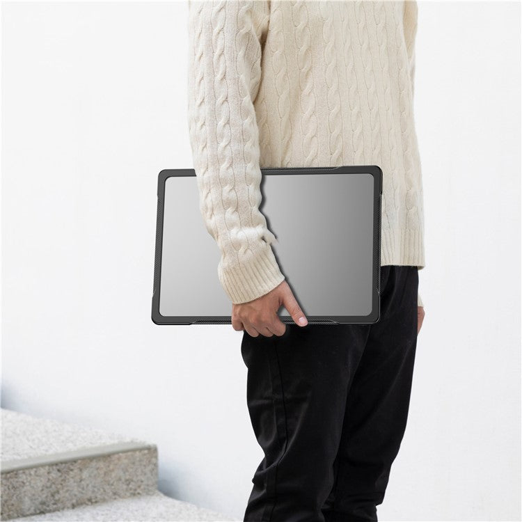 For Macbook Air 15 inch (2025) / (2024) A3114 M3 / (2023) M2 A2941 Sailor Series Laptop Case PC+TPU Anti-Scratch Notebook Cover - Transparent