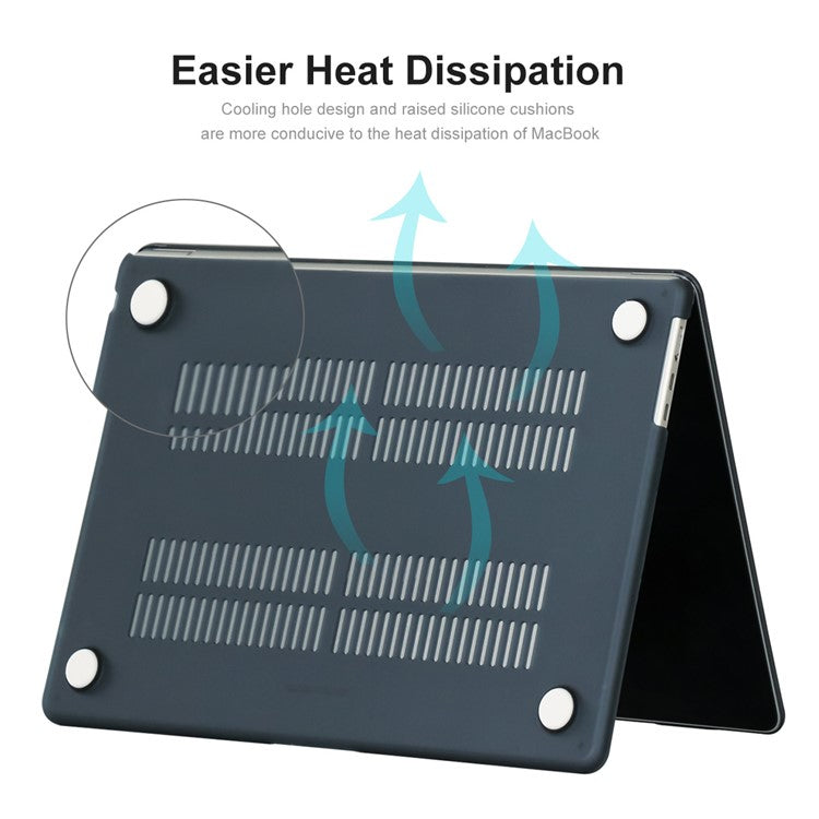 ENKAY HAT PRINCE Shockproof Matte Case for Macbook Air 15 inch (2025) / (2024) A3114 M3 / (2023) M2 A2941 Anti-Drop Laptop Slim Case - Black