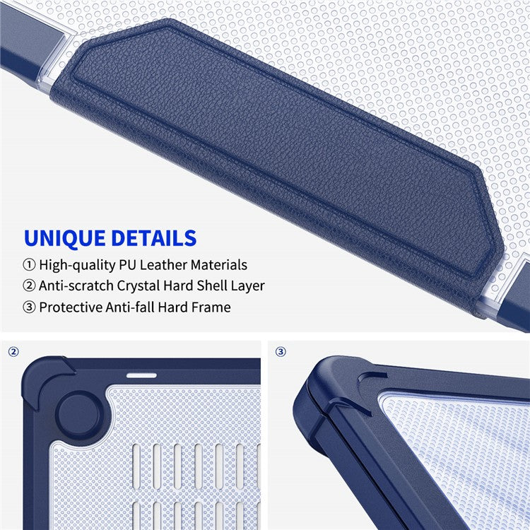 ENKAY HAT PRINCE Protective Kickstand Case for MacBook Air 13 inch (2025) / (2024) A2681 (M2) / A3113 (M3) / (2022) (US) PC Laptop Cover - Blue