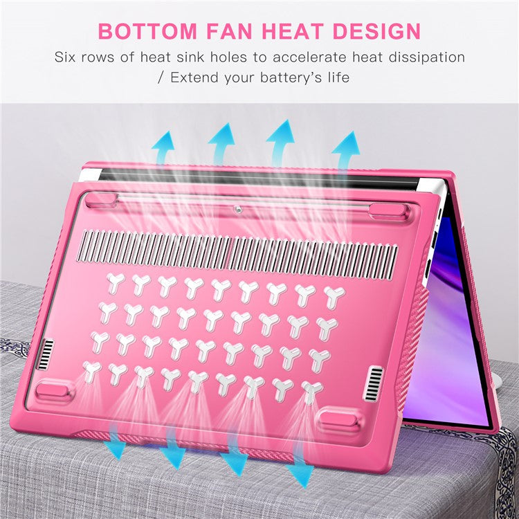 Sailor Series for Huawei MateBook D14 (2023) Laptop Case Dual Layer PC+TPU Protective Cover - Rose