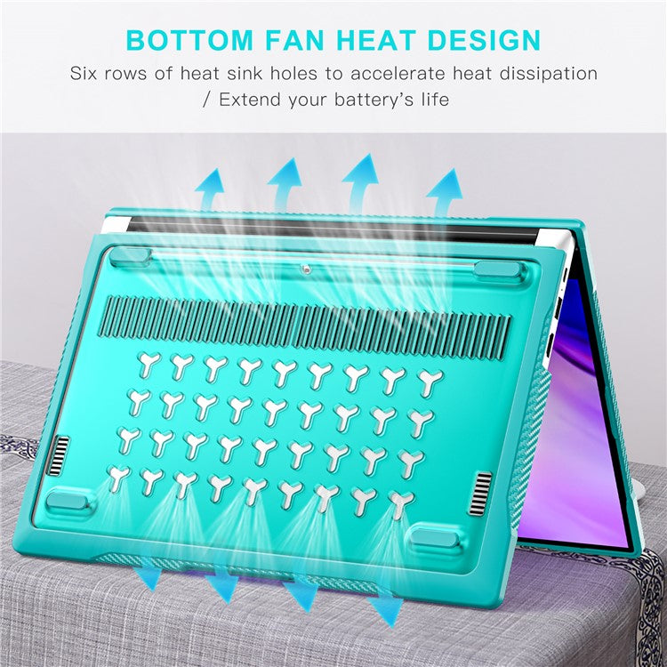Sailor Series for Huawei MateBook D14 (2023) Laptop Case Dual Layer PC+TPU Protective Cover - Baby Blue