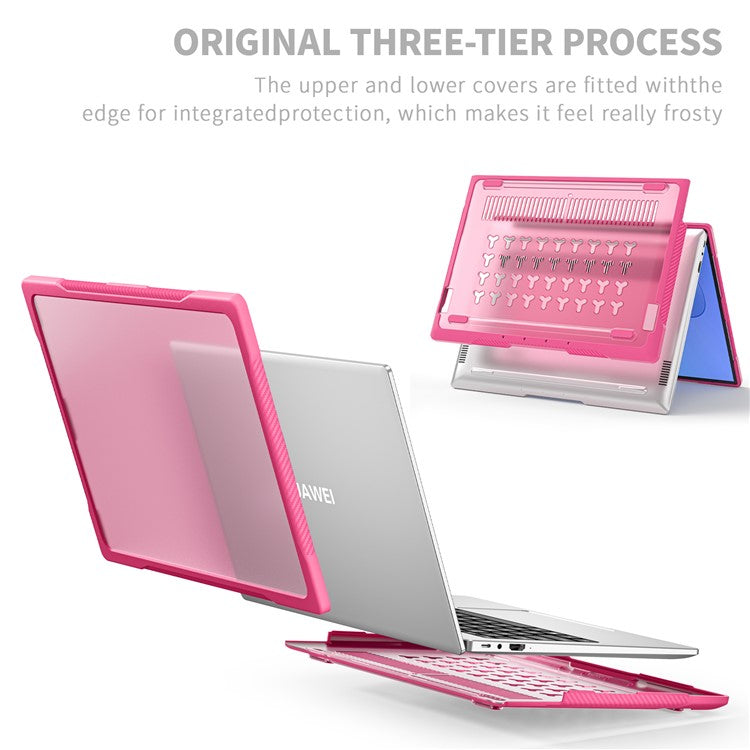 Sailor Series for Huawei MateBook 14 (2021) / (2022) / (2023) Laptop Case PC+TPU Notebook Cover - Rose