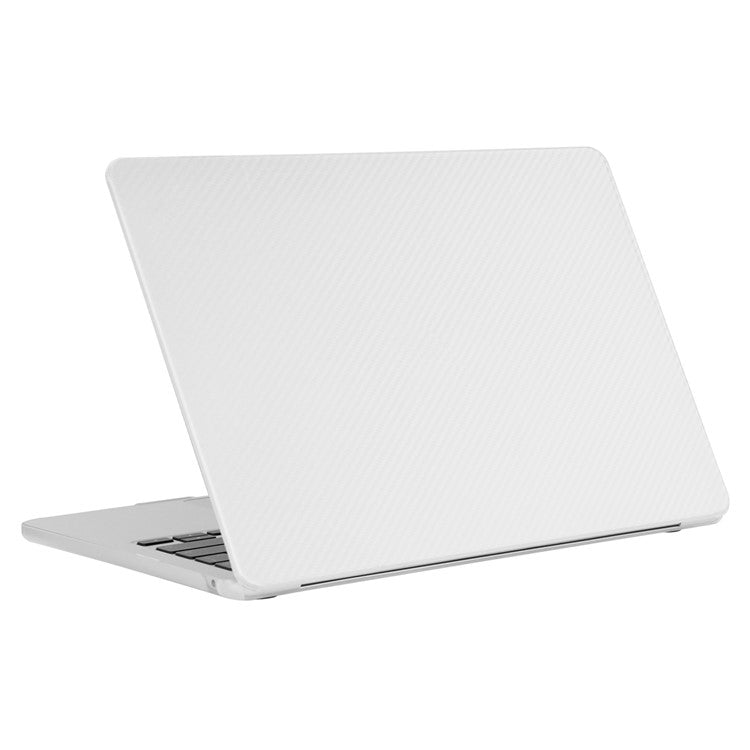 For MacBook Air 15 inch (2025) / (2024) A3114 M3 / (2023) M2 A2941 Case Carbon Fiber Texture Plastic Laptop Cover - Transparent