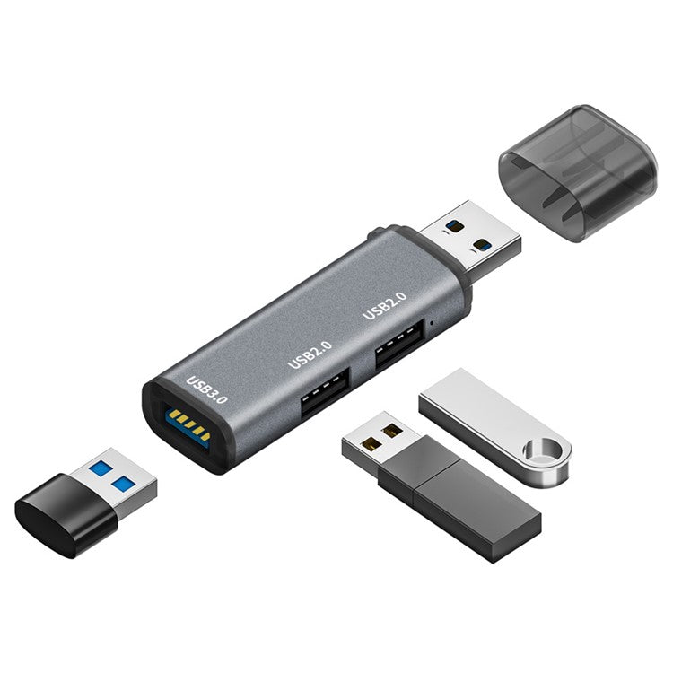 ADS-302A USB Adapter Hub to 1 X USB 3.0 + 2 X USB 2.0 Expansion Station - Grey