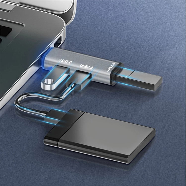 ADS-302A USB Adapter Hub to 1 x USB 3.0 + 2 x USB 2.0 Expansion Station - Silver